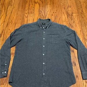 Obey Men’s 100% cotton 2XL grey button‎ down long sleeve shirt